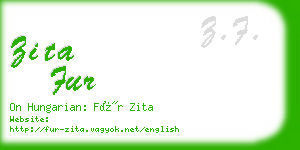 zita fur business card